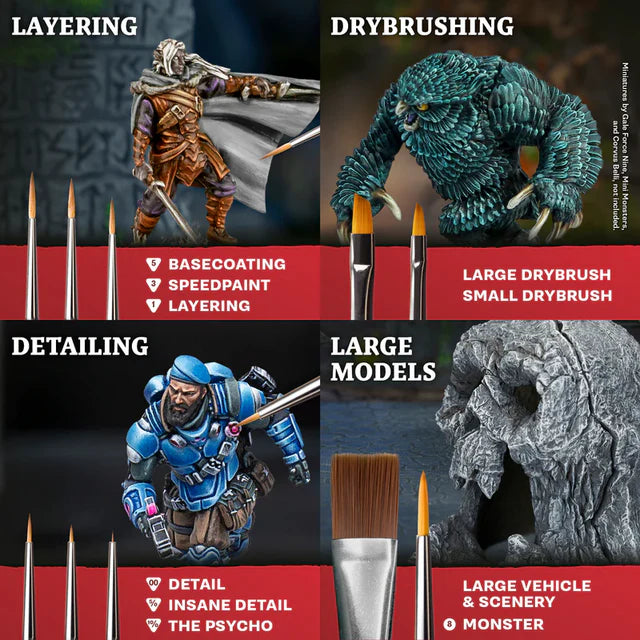 Army Painter - Mega Brush Set (New Pack)