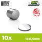 Neodymium Magnets 15x1,5mm - 10 units (N52) - Green Stuff Worlds