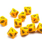 Chessex Opaque Polyhedral Ten d10 Set - Yellow/black