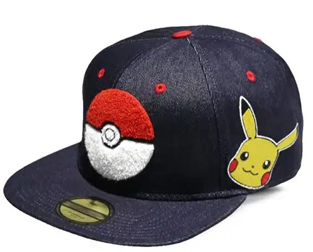 Pokemon Pokeball Denim Snapback Baseball Cap - Difuzed