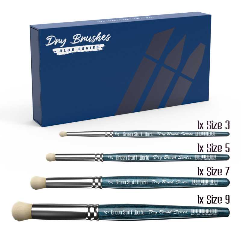 Premium Dry Brush Set - BLUE Series - Green Stuff Worlds