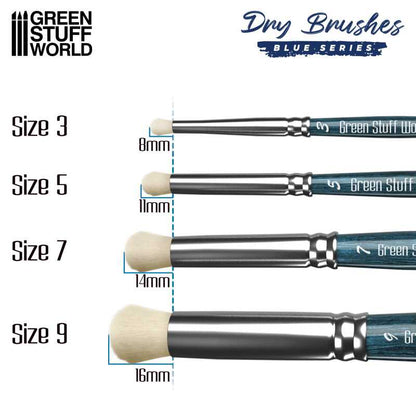 Premium Dry Brush Set - BLUE Series - Green Stuff Worlds