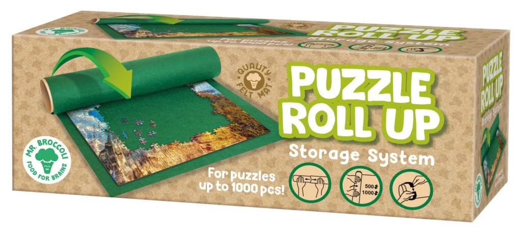 Puzzle roll up storage