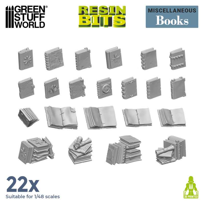 Resin Books- 3D printed set - Green Stuff World