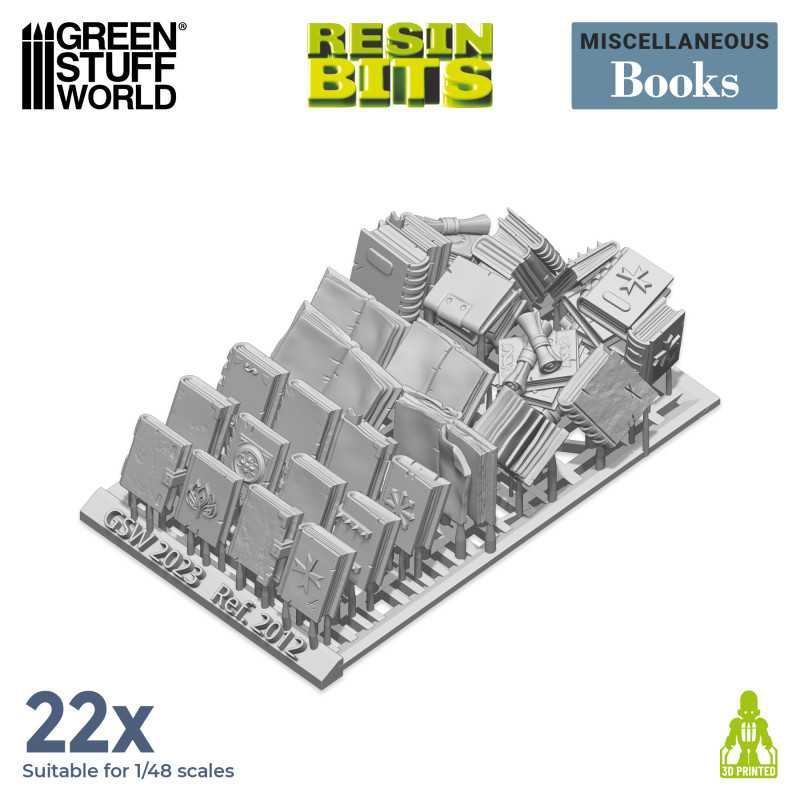 Resin Books- 3D printed set - Green Stuff World