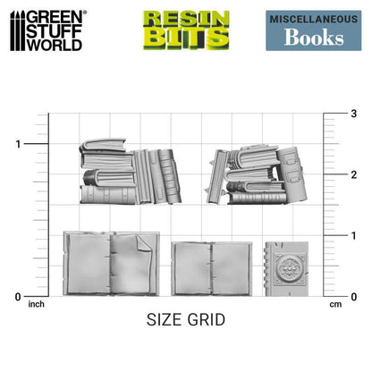Resin Books- 3D printed set - Green Stuff World