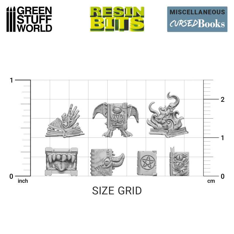 3D Printed Set - Resin Cursed Books - Green Stuff World