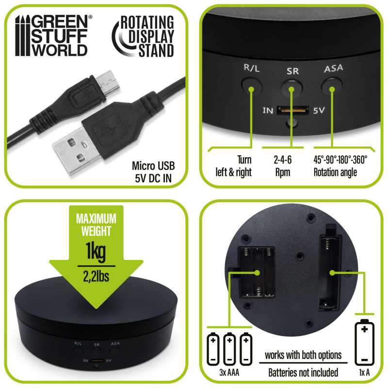Rotating Display Stand 136mm - Green Stuff World