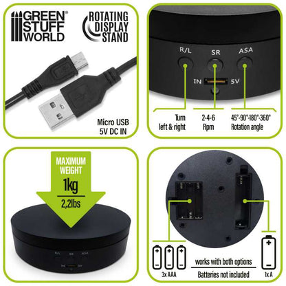 Rotating Display Stand 136mm - Green Stuff World