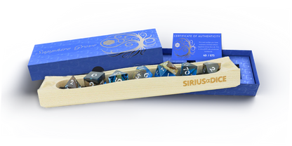 Sirius & dice: Dice Set - Sapphire Grove Limited Ed. 655/675