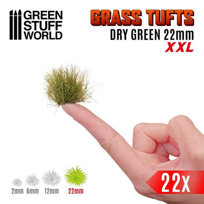 Grass TUFTS XXL - 22mm self-adhesive - DRY GREEN - Green Stuff World