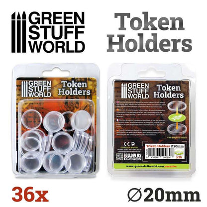 Token Holders 20mm (x36) - Green Stuff World