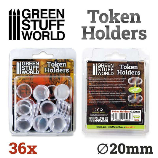 Token Holders 20mm (x36) - Green Stuff World