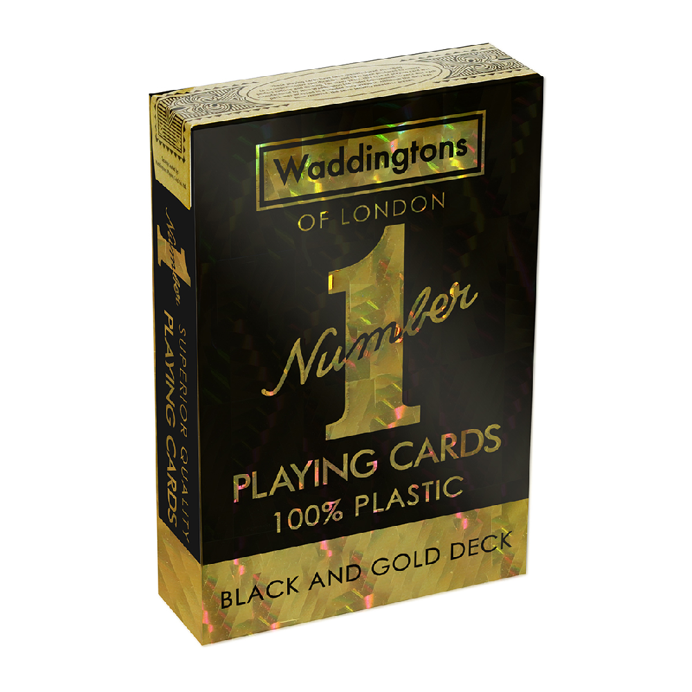 No 1 Playing Cards - Waddingtons - Black & Gold