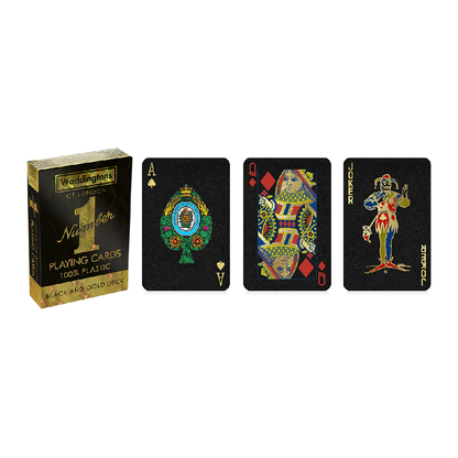 No 1 Playing Cards - Waddingtons - Black & Gold