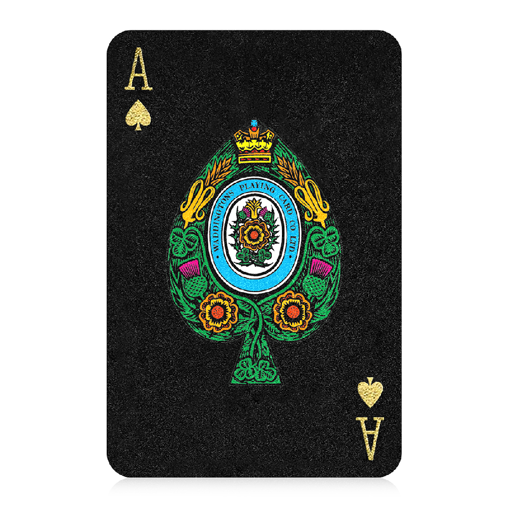 No 1 Playing Cards - Waddingtons - Black & Gold